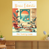 Atomic Futuristic Florida Space Age Familiekamer Canvas Afdruk (Insitu (Woonkamer))