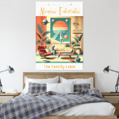Atomic Futuristic Florida Space Age Familiekamer Canvas Afdruk (Insitu (Slaapkamer))