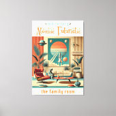 Atomic Futuristic Florida Space Age Familiekamer Canvas Afdruk (Voorkant)