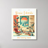 Atomic Futuristic Florida Space Age Familiekamer Canvas Afdruk (Voorkant)