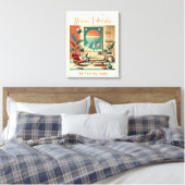 Atomic Futuristic Florida Space Age Familiekamer Canvas Afdruk (Insitu (Slaapkamer))