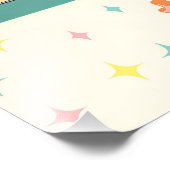 Atomic Futuristic Florida Space Age Familiekamer Foto Afdruk (Hoek)