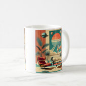 Atomic Futuristic Florida Space Age Familiekamer Koffiemok (Voorkant rechts)