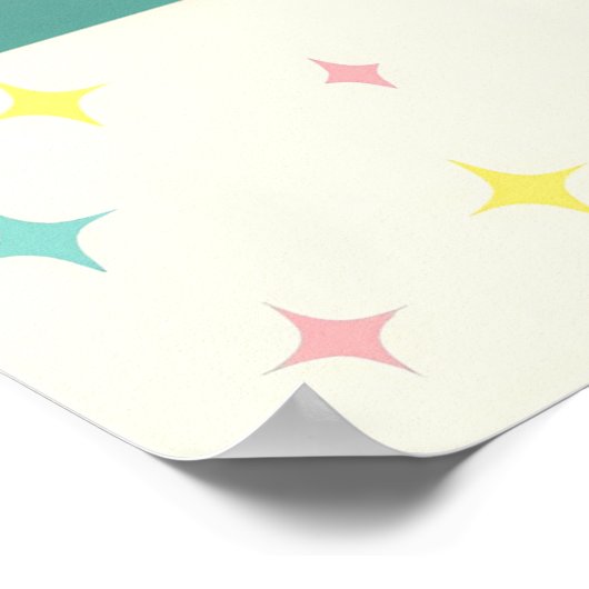 Atomic Futuristic Florida Space Age Familiekamer Poster (Hoek)