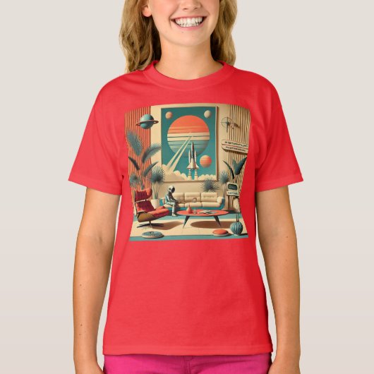 Atomic Futuristic Florida Space Age Familiekamer T-shirt (Voorkant)