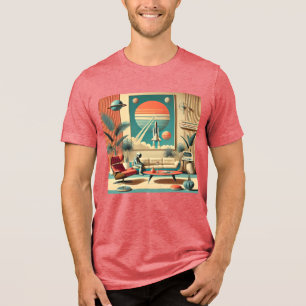 Atomic Futuristic Florida Space Age Familiekamer Tri-Blend Shirt