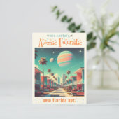 Atomic Futuristic New Florida Apartments Briefkaart (Staand voorkant)