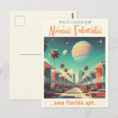 Atomic Futuristic New Florida Apartments Briefkaart (Voorkant / Achterkant)