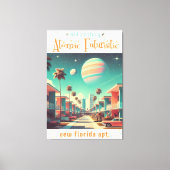 Atomic Futuristic New Florida Apartments Canvas Afdruk (Voorkant)