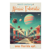 Atomic Futuristic New Florida Apartments Perfect Poster (Voorkant)