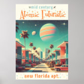 Atomic Futuristic New Florida Apartments Poster (Voorkant)