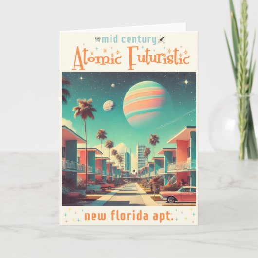 Atomic Futuristic New Florida Appartementen Kaart (Voorkant)