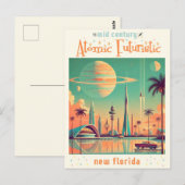 Atomic Futuristic New Florida Briefkaart (Voorkant / Achterkant)