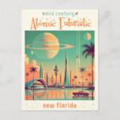 Atomic Futuristic New Florida Briefkaart (Voorkant)