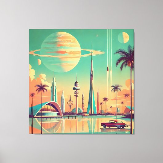 Atomic Futuristic New Florida Canvas Afdruk (Voorkant)