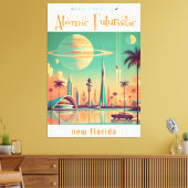 Atomic Futuristic New Florida Canvas Afdruk (Insitu (Woonkamer))