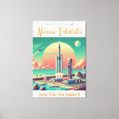 Atomic Futuristic New Florida Launch Site Canvas Afdruk (Voorkant)