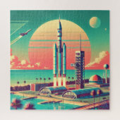 Atomic Futuristic New Florida Launch Site Legpuzzel (Verticaal)