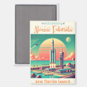 Atomic Futuristic New Florida Launch Site Magneet (Voorkant / Achterkant)