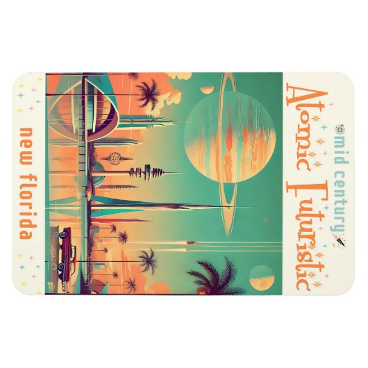 Atomic Futuristic New Florida Magneet (Horizontaal)