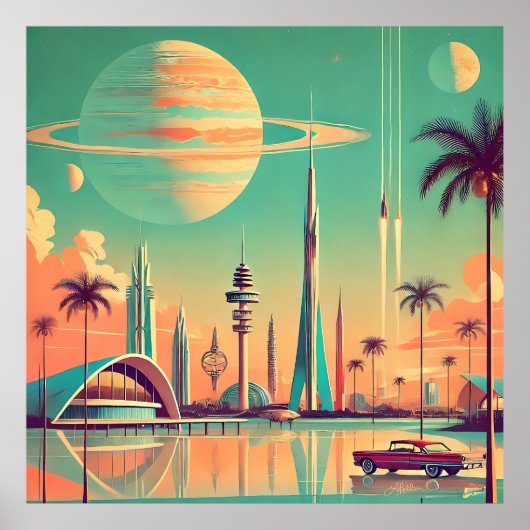 Atomic Futuristic New Florida Poster (Voorkant)