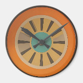Atomic Futuristic Orange Slice Clock Image Magneet (Voorkant)