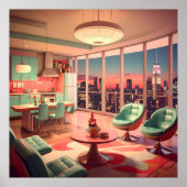 Atomic Futuristic Penthouse Apartment Poster (Voorkant)