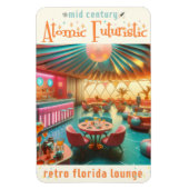 Atomic Futuristic Retro Florida Lounge Magneet (Verticaal)