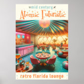 Atomic Futuristic Retro Florida Lounge Poster (Voorkant)