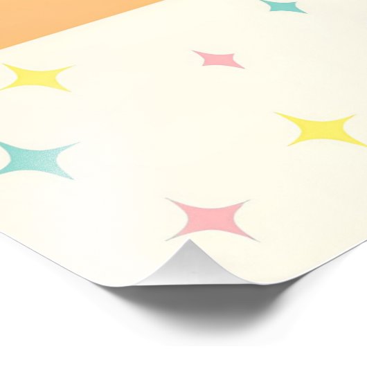 Atomic Futuristic Sky View Cruiser Car  Foto Afdruk (Hoek)