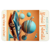 Atomic Futuristic Sky View Cruiser Car  Magneet (Horizontaal)