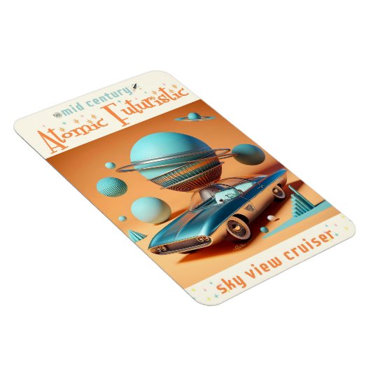 Atomic Futuristic Sky View Cruiser Car Magneet (Rechterzijde)