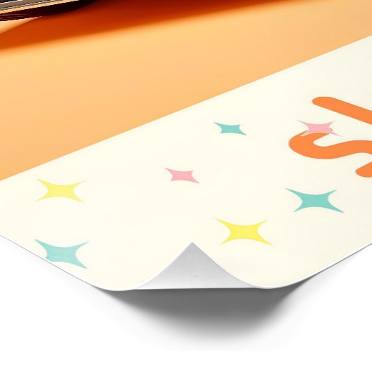 Atomic Futuristic Sky View Cruiser Car  Perfect Poster (Hoek)