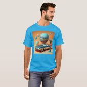 Atomic Futuristic Sky View Cruiser Car  T-shirt (Voorkant volledig)