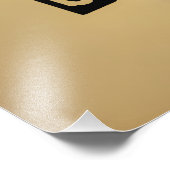 Atomic Futuristic Space Age Black Cat Martini Foto Afdruk (Hoek)