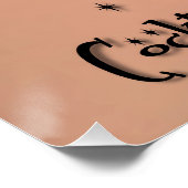 Atomic Futuristic Space Age Black Cat Martini Perfect Poster (Hoek)