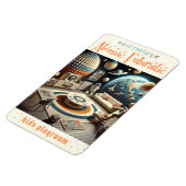 Atomic Futuristic Space Age Kids Playroom Magneet (Linkerzijde)
