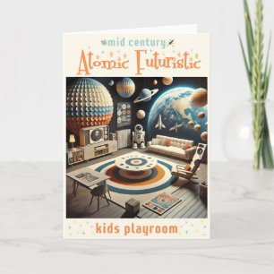 Atomic Futuristic Space Age Kinder speelkamer Kaart