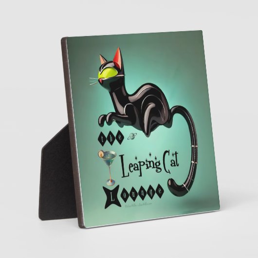 Atomic Futuristic The Leaping Cat Lounge Fotoplaat (Voorkant)