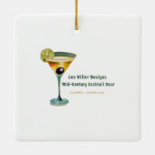 Atomic Futuristic The Leaping Cat Lounge Keramisch Ornament (Achterkant)