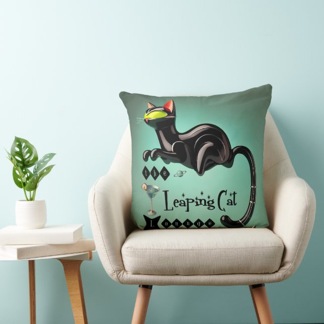 Atomic Futuristic The Leaping Cat Lounge Kussen (Stoel)