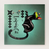 Atomic Futuristic The Leaping Cat Lounge Legpuzzel (Horizontaal)