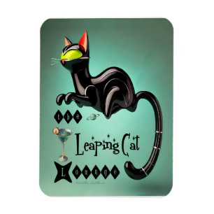 Atomic Futuristic The Leaping Cat Lounge Magneet