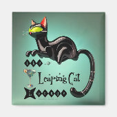 Atomic Futuristic The Leaping Cat Lounge Magneet (Voorkant)