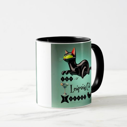 Atomic Futuristic The Leaping Cat Lounge Mok (Voorkant rechts)