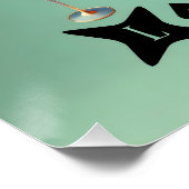 Atomic Futuristic The Leaping Cat Lounge Perfect Poster (Hoek)