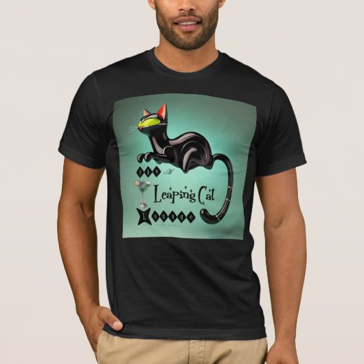 Atomic Futuristic The Leaping Cat Lounge T-shirt (Voorkant)