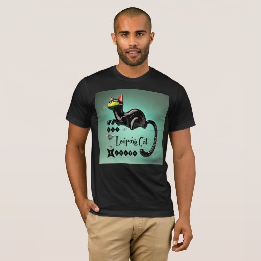 Atomic Futuristic The Leaping Cat Lounge T-shirt (Voorkant volledig)