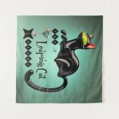 Atomic Futuristic The Leaping Cat Lounge Wandkleed (Voorkant (horizontaal))