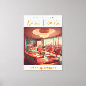 Atomic Futuristic Urban Apartment Canvas Afdruk (Voorkant)